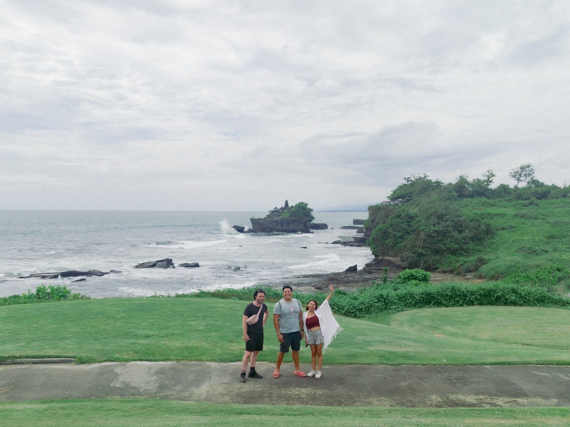 friends at tanah lot