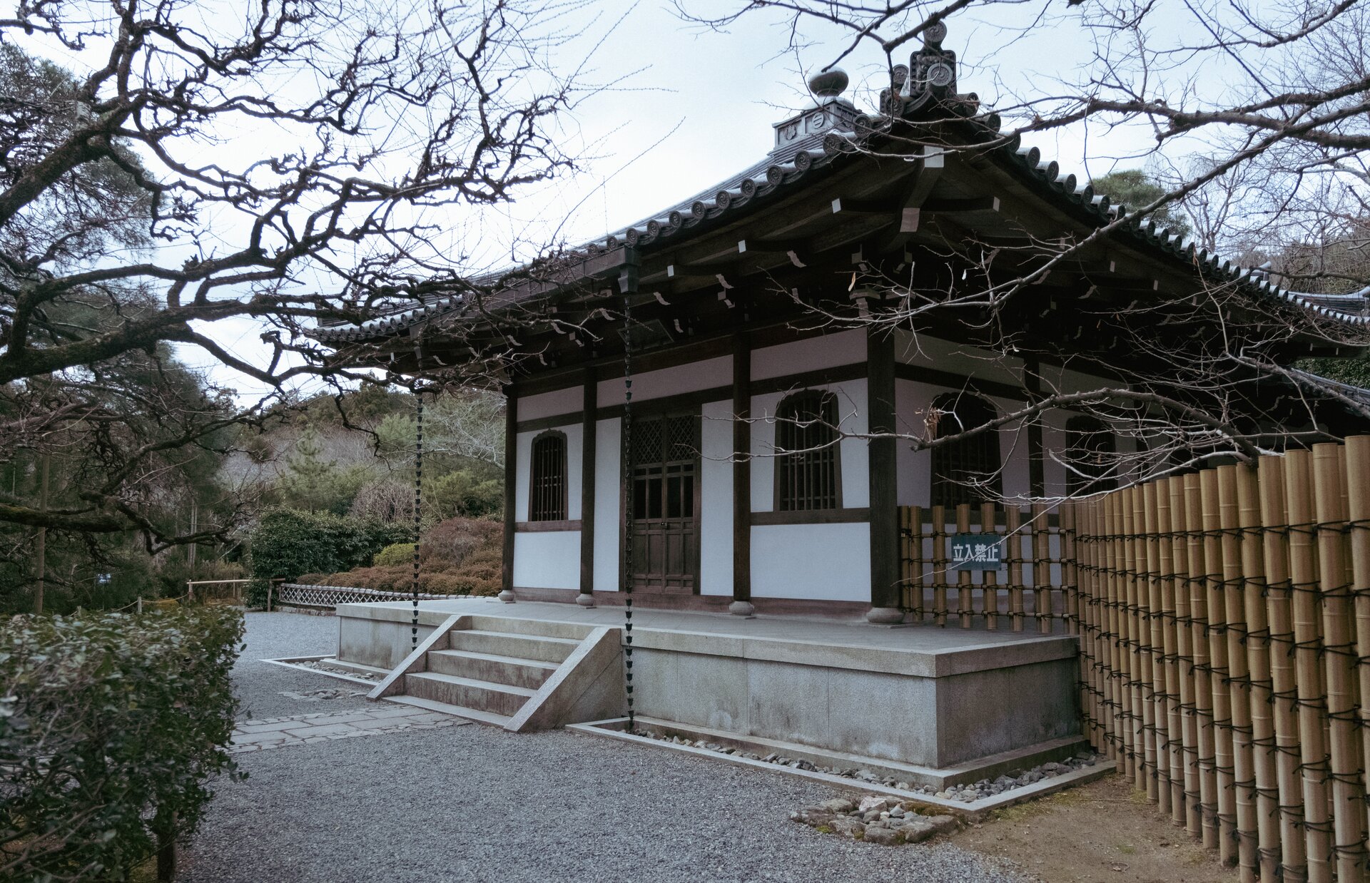 building in zen garden